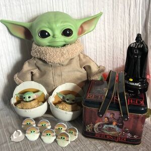STAR WARS Mandalorian stuffed plush Large Baby Yoda Darth Vader & bday s…